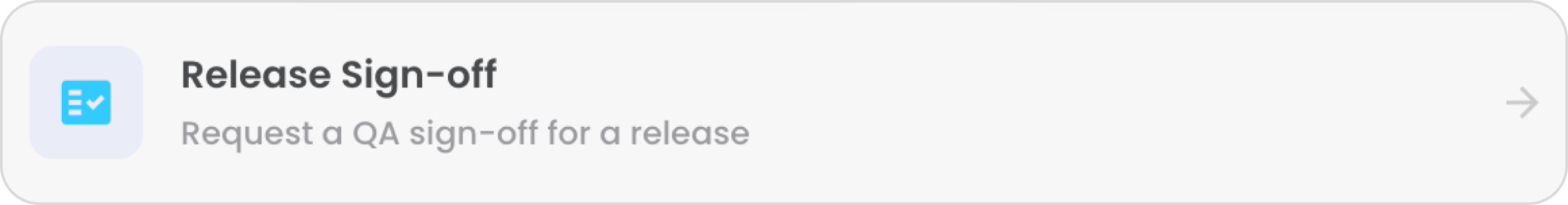 Release Sign-off